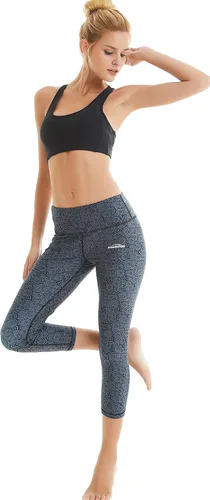 Vista 6 de COOLOMG Leggings de yoga para mujer, mallas para correr, leggings de tiro bajo, para entrenamiento, gimnasio, con bolsillos ocultos
