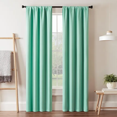 Vista 22 de Eclipse Darrell - Cortinas térmicas blackout para ventana, diseño moderno con ojales, para dormitorio o sala de estar (panel individual), 37 x 54
