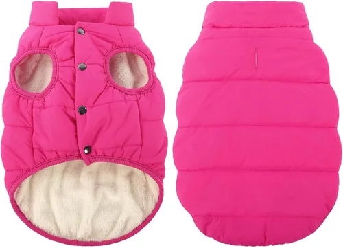 Vista 11 de ASENKU Abrigo de invierno para perro, resistente al viento, chaqueta de forro polar impermeable, ropa para mascotas para perros pequeños, medianos