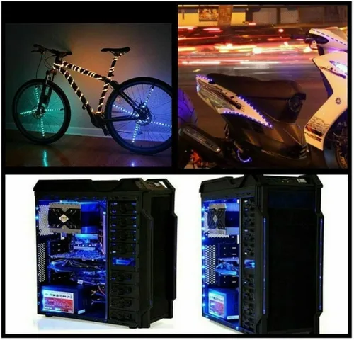 Vista 6 de asky Tira de luz LED DC de 5 V, luces USB que cambian de color, retroiluminación de TV RGB + control remoto (1.6 ft)