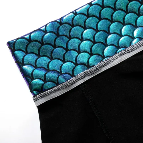 Vista 6 de Vestido de sirena para niñas, traje de cumpleaños de sirena, tutú de sirena para niñas