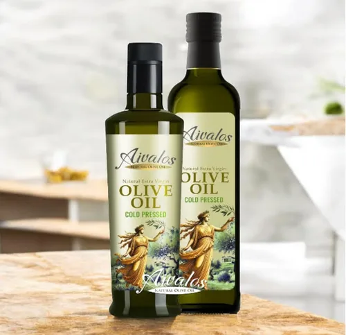 Vista 4 de Aivalos Aceite de oliva virgen extra, mediterráneo de origen único, primer prensado en frío, acabado suave y picante, cosecha fresca en vidrio