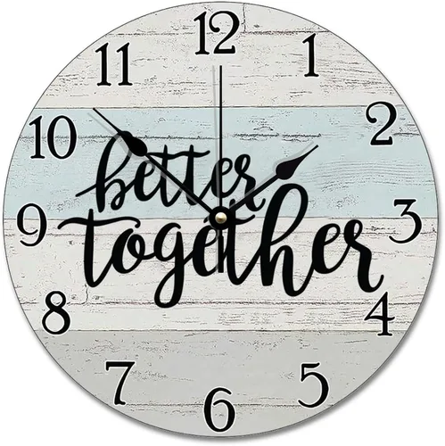 Vista 13 de Trust in the Lord With All Your Heart - Reloj de pared con versículo bíblico – Arte de cita religiosa de madera cristiana inspiradora – Madera