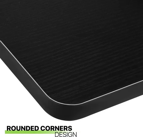 Vista 4 de Magshion Escritorio de computadora para espacios pequeños, escritorio pequeño para juegos con marco en forma de Z de 32 pulgadas, mesa compacta