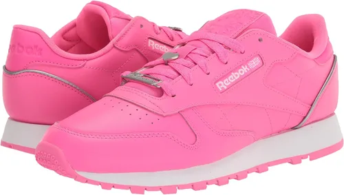 Vista 7 de Reebok Tenis clásicos de cuero para mujer Atomic PinkBlancoPewter