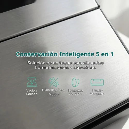 Vista 8 de Sellador compacto de vacío 5 en 1: modos V/M/D/R/S, fresco más