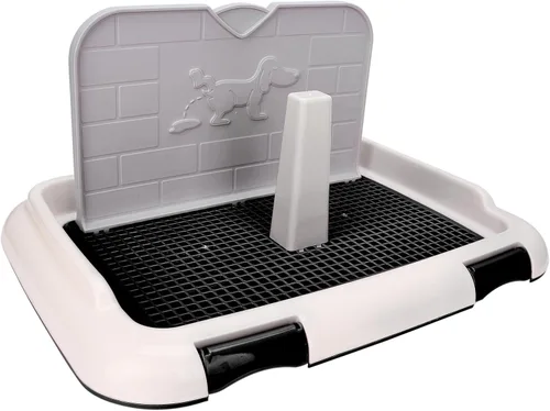Vista 6 de Bandeja para orinal para perros para interiores, soporte para almohadilla de caniche en miniatura, orinal de plástico antideslizante para perros