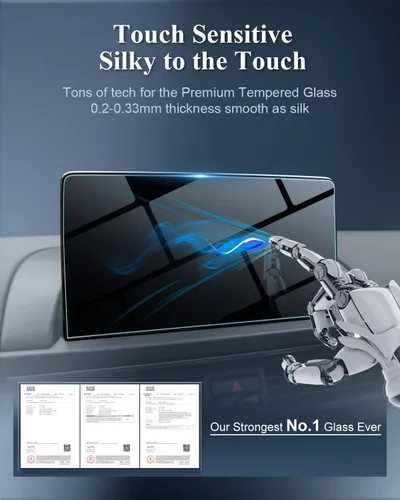 Vista 5 de BIBIBO Protector de pantalla para Honda Pilot 2023 2024 compatible con Honda Pilot 2023 2024 9 pulgadas HD 9H película protectora resistente a