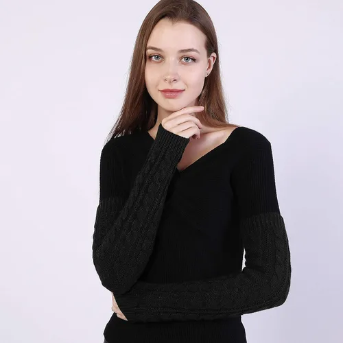 Vista 2 de Bellady Guantes de invierno para mujer, cálidos sobre el codo, guantes largos sin dedos con agujero para el pulgar, guantes de punto para calentar