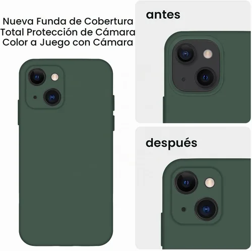 Vista 3 de FireNova - Funda diseñada para iPhone 13, 6.1 pulgadas, color verde alpino