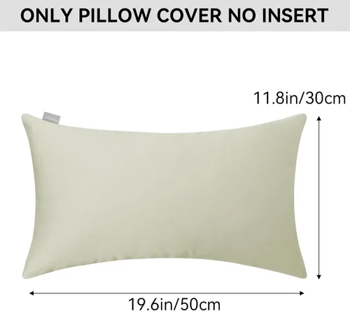 Vista 5 de Thmyo - Paquete de 4 fundas de almohada decorativas de 100 % algodón para lumbar, cómodas, sólidas, para Navidad/Halloween, fundas de cojín Blanco