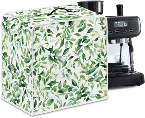 Vista 9 de Funda para cafetera, poliéster, azul, se adapta a la mayoría de máquinas de café estándar, protector resistente al polvo, huellas dactilares