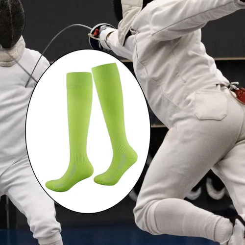 Vista 7 de Fancyes Calcetines de esgrima transpirables para absorción de sudor, equipo de esgrima, cómodos, atléticos, unisex, para juego de lámina de espada