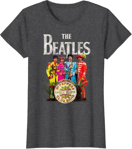 Vista 3 de The Beatles Sgt. Pepper's Lonely Hearts Camiseta de manga corta Negro