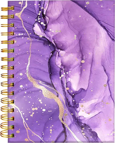 Vista 7 de iampanda Cuaderno de diario en espiral, encuadernación fuerte de doble alambre con papel de primera calidad para niñas y mujeres, 60 hojas A5