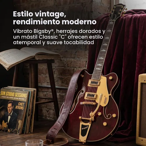 Vista 9 de Gretsch G5422TG Guitarra eléctrica electromática clásica de doble corte con Bigsby - Mancha de nogal Bigsby, Mancha De Nuez