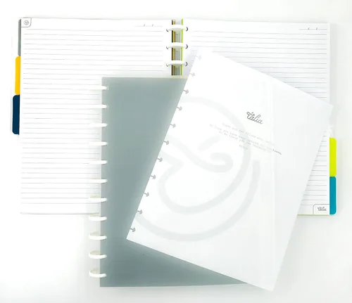 Vista 140 de Talia - Cuadernos de notas con tapas, planificador, personalizables, (Rosa de los 90, Junior (5.5 pulgadas x 8.5 pulgadas))
