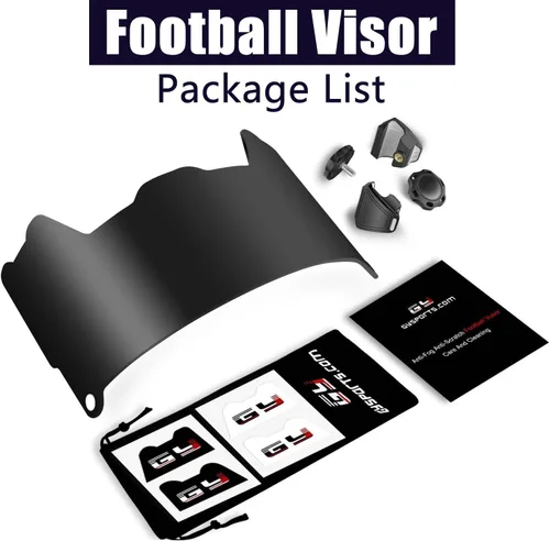 Vista 4 de GY FV007 - Visera de fútbol tintada, visera para casco de fútbol para adultos y jóvenes