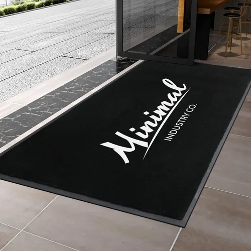 Vista 8 de Tapetes comerciales personalizados con logotipo personalizado, tapete de entrada grande, rascador de zapatos, tapete de entrada antideslizante
