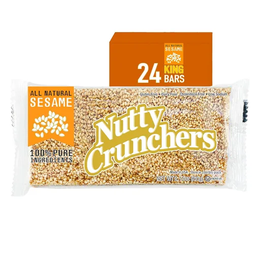 Vista 7 de Nutty Crunchers Barras grandes de ingredientes naturales (paquete variado (4 sabores), 12 barras King por caja)