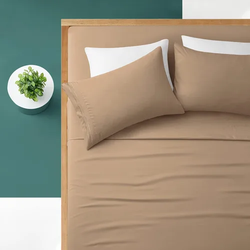 Vista 32 de Manyshofu Juego de sábanas de tamaño individual con bolsillos extra profundos, sábanas y fundas de almohada de 1800 hilos de lujo para hotel, juego