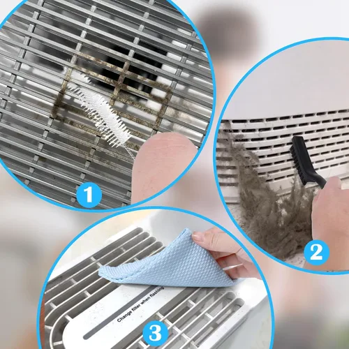 Vista 4 de XANGNIER Kit de cepillo de limpieza para purificador de aire, 6 piezas purificadores de aire para el hogar/dormitorio Herramientas de limpieza