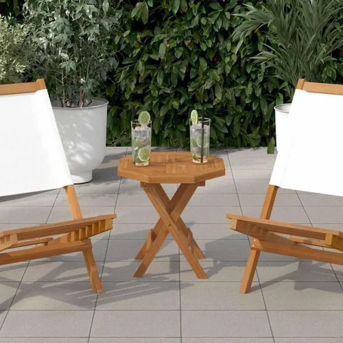 Vista 2 de vidaXL Table Top 15.7"x15.7"x1" Octagonal Solid Wood Teak
