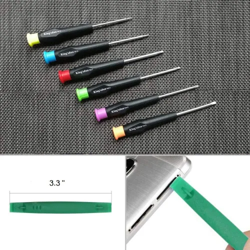 Vista 5 de Juego de destornilladores de cabeza triangular completa para juguetes electrónicos, 7 piezas de tornillos de seguridad triangulares Kit