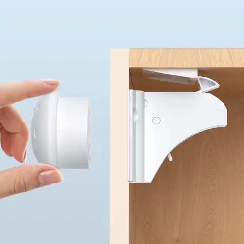 Vista 10 de AOSITE - Cerraduras magnéticas de seguridad para niños, paquete de 4 cerraduras magnéticas para cajones de cocina con adhesivo, sin taladrar ni