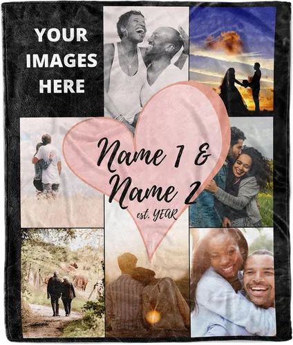 Vista 8 de Manta personalizada para esposa de esposo a esposa para pareja, regalo de aniversario para mujeres, regalo para aniversario de boda