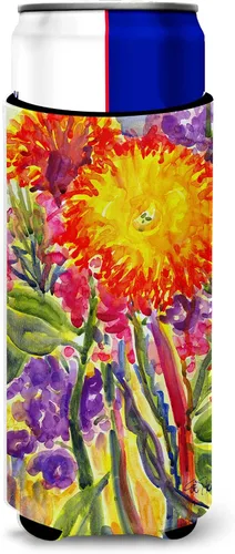 Vista 42 de Caroline's Treasures 6015LITERK Flower – Bird of Paradise Botella de vino Hugger Botella Enfriador de Frigorífico Hugger Funda Abrazadora Lavable a