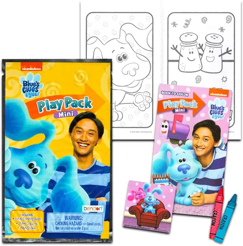 Vista 2 de Viacom Blue's Clues - Juego de mini recuerdos de fiesta para niños, paquete con 24 paquetes Grab n Go, páginas para colorear, calcomanías y más