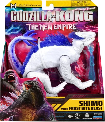 Vista 4 de Godzilla X Kong Monsterverse - Figura de acción de 3 pulgadas, serie básica, Shimo con explosión de mordedura de escarcha