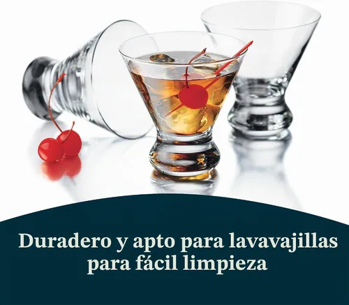 Vista 5 de Libbey Copas transparentes para cócteles Cosmopolitan/Martini, 8 onzas, Transparente Sin tallo Cosmopolitan 4