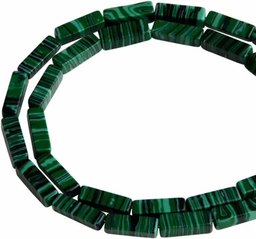 Vista 12 de Espaciador de tubo rectangular de amazonita de piedra natural de 0.157 x 0.512 in, cuentas sueltas para manualidades, pulseras, collares, joyería