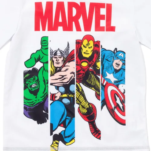 Vista 6 de Marvel Spider-Man Avengers - Conjunto de traje de baño con protección UPF 50+ para niños pequeños y grandes