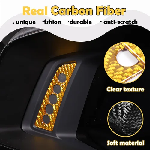 Vista 3 de CHEAYAR Adhesivo de fibra de carbono para tablero de instrumentos compatible con Chevrolet Corvette C8 Stingray 2020-2023, calcomanía para panel