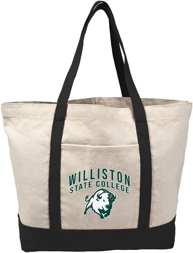 Vista 369 de Campus Lab Bolsa de lona con logotipo primario colegiado con bolsillo externo, bolsa de hombro reutilizable para ir de compras, playa Águilas A&m