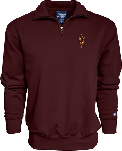 Vista 33 de Blue 84 Sudadera con cremallera de un cuarto para hombre de la NCAA