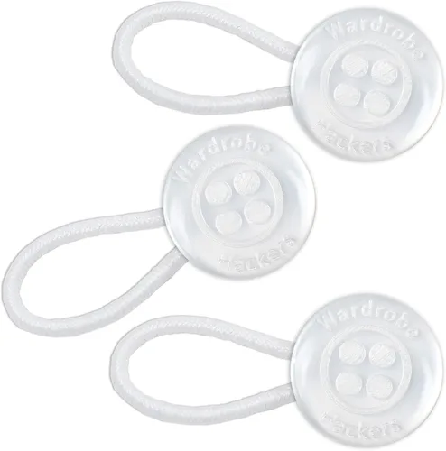 Vista 11 de Wardrobe Hackers Collar Extenders for Mens Shirts (Soft Elastic) Tight Neck Collar Relief - Expander Buttons for Dress Shirts