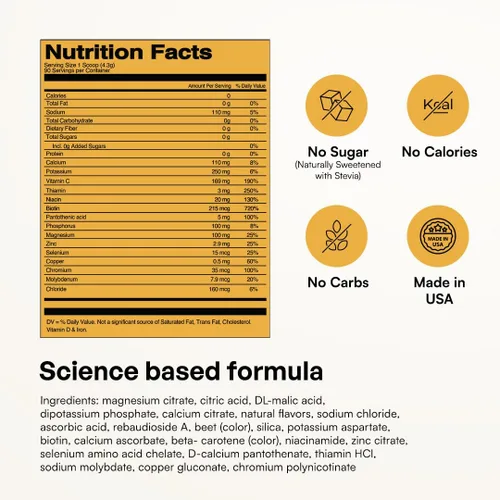Vista 32 de KEY NUTRIENTS Electrolitos en polvo sin azúcar, limonada de maracuyá con 6 electrolitos y minerales, fibra prebiótica y polvos de hidratación