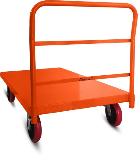 Vista 2 de 5Seconds Carrito de plataforma industrial carrito de 3300 libras, resistente, 60 x 30 pulgadas, plataforma de mano, carrito de empuje, placa