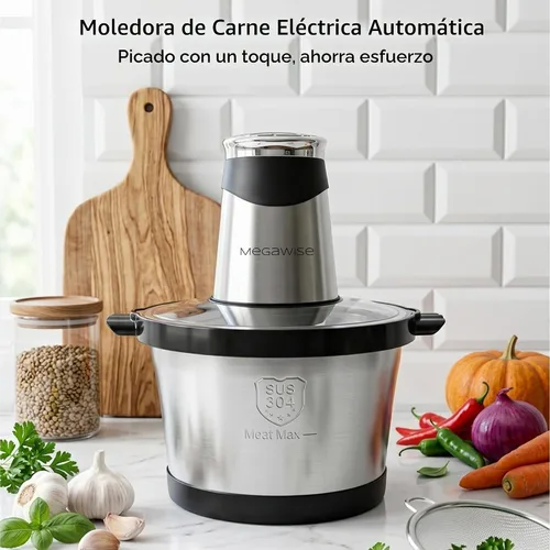 Vista 8 de MEGAWISE Picadora de carne eléctrica de la picadora de alimentos 500W
