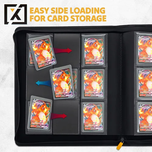 Vista 9 de X PRO Carpeta de tarjetas de carga superior, compatible con fundas de tarjetas de carga superior, se adapta a 252 20 cargadores premium incluidos