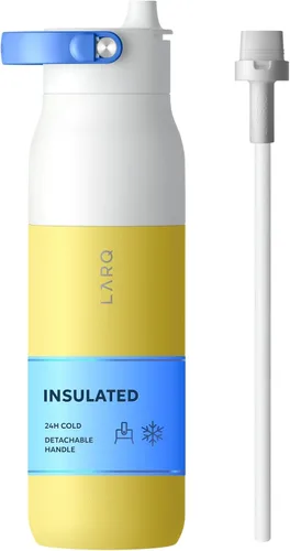 Vista 14 de LARQ Bottle Swig Top - Botella de agua de acero inoxidable aislada de 34 onzas con mango de silicona integrado, sin BPA, botella de agua Negro