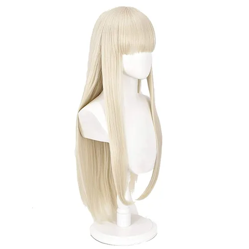 Vista 3 de Lusha Yomoduki Runa Cosplay Pelucas Anime Kakegurui Traje Jugar Pelo Sintético con Casquillo de Peluca Gratis