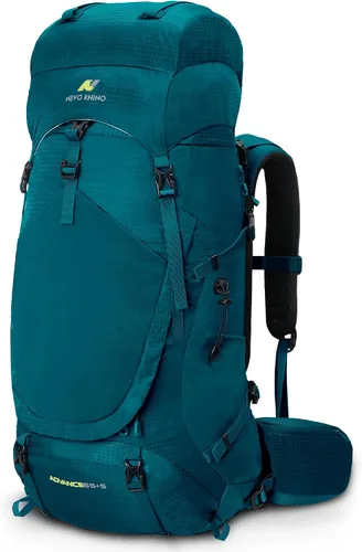 Vista 12 de N NEVO RHINO - Mochila de senderismo con marco interno 50, 60, 65, 70 y 80 L, mochila impermeable para escalar, camping, con cubierta de lluvia