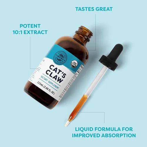 Vista 2 de Vimergy USDA Organic - Líquido de garra de gato - Proporciona apoyo antioxidante* - Beneficia al sistema inmunológico* - Vegano, sin gluten, sin OMG