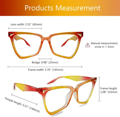 Vista 7 de Sangras Women's Non-Prescription Clear Glasses Fashion Glasses for Women Fake Glasses Classic and Stylish Eyeglasses