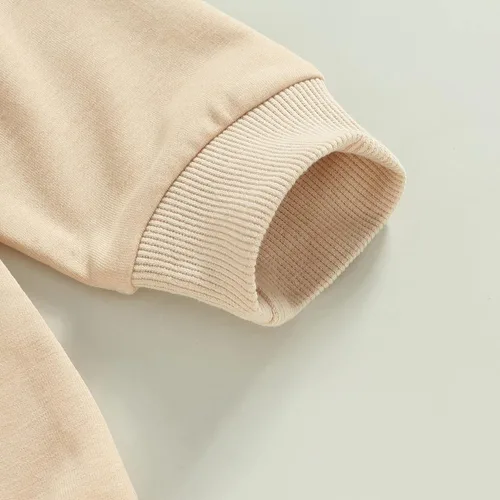 Vista 5 de GOOCHEER Mameluco de manga larga con cuello redondo para bebé, recién nacido, con texto en inglés "My First Easter", sudadera de manga larga